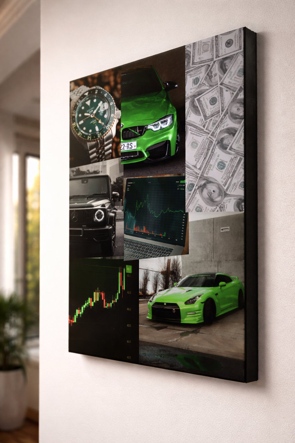 Detail tisku na plátno